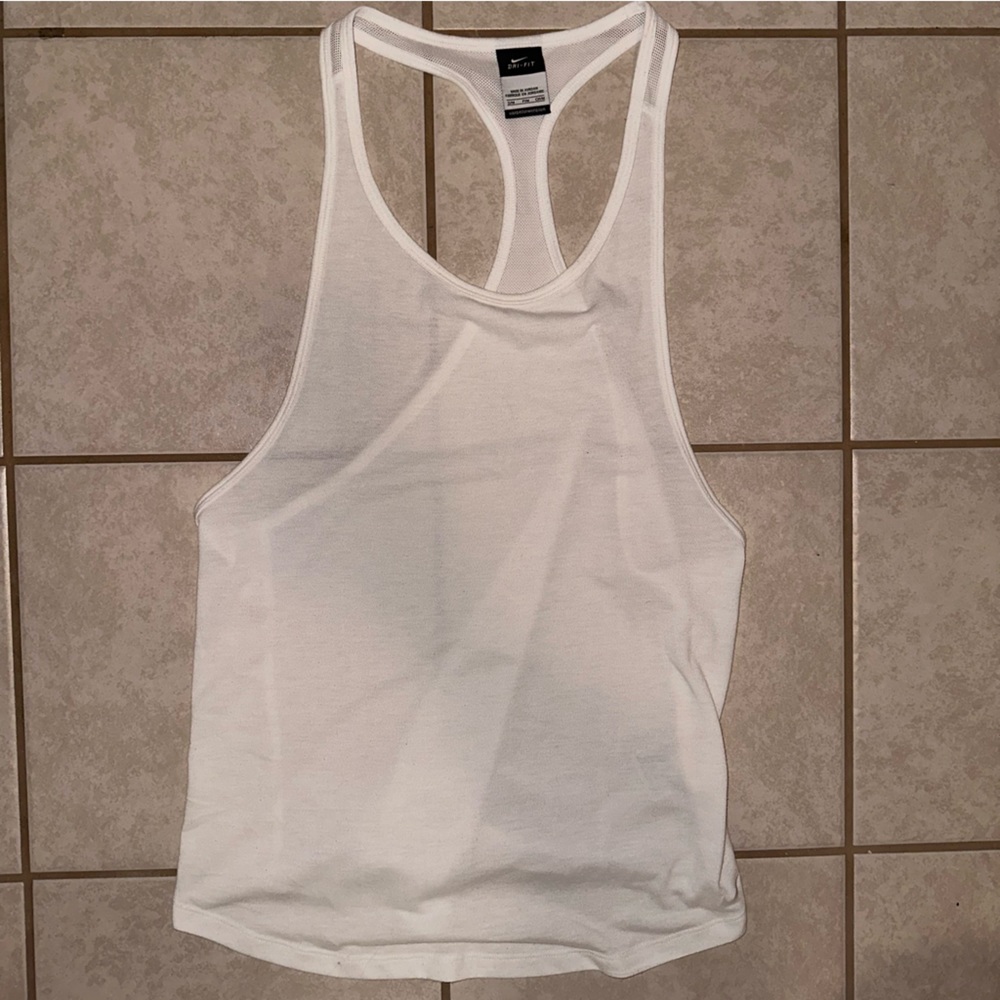 Nike, Dri-Fit White Tank Top with Mesh Back, Size Small
